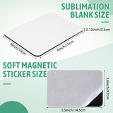 Flutesan 32 Pcs Large Sublimation Magnet Blanks Personalized Refrigerator Sublimation Blanks Include 16 Rectangle Blanks 16 Fridge Magnets for Office Kitchen Microwave Car Wall Decoration(4 x 6 Inch) Flutesan