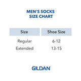 Gildan Men's Polyester Half Cushion Crew Socks, 12-Pairs, White, Shoe Size: 6-12 Gildan