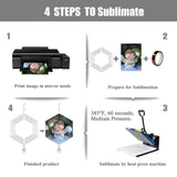 4Pack 8inch Sublimation Wind Spinner Blanks 3D Aluminum Metal Wind Sculpture Kinetic Spinners for Yard and Garden Indoor Art Ornaments Hanging Decoration (Hexagon) WindMage