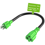 EVMaster 12AWG 15 Amp Household AC Plug to 20 Amp T Blade Adapter Cable, Nema 5-15P to 5-20R/6-15R/6-20R EV Charger Adapter Cord AC Power Adapter Cable, 4 in 1 AC Adapter, 2 Feet EVMaster