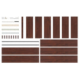 STARY 60-Inch Tall Cherry Wood 5-Shelf Bookcase for Bedroom Storage STARY