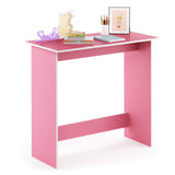 FURINNO Simplistic Study Table, Pink, 15.5 in x 31.5 in x 29.75 in (D x W x H) Furinno