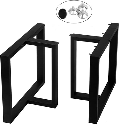 28 Inch Metal Table Legs Heavy Duty T Shape Metal Desk Legs Set of 2 Industrial Table Legs,Black Table Legs,Modern Table Legs,Console Table Legs (28" H X35''W)