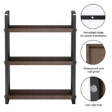 HNRLOY Bathroom Counter Organizer,Bathroom Countertop Organizer,Counter Shelf,Countertop Storage,Organization and Storage,Makeup Shelf,Sink Caddy(Brown 3 Tier) HNRLOY