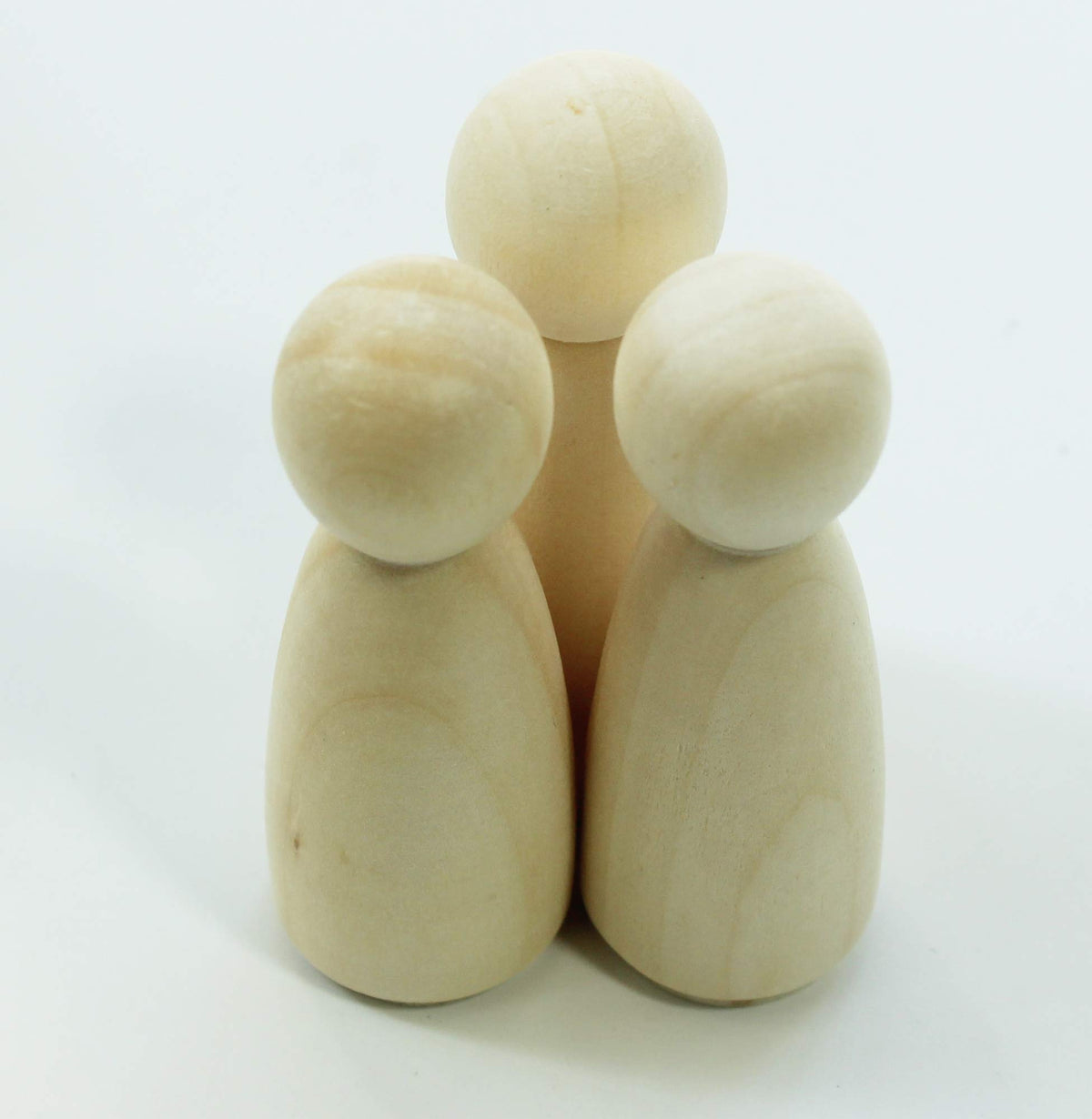 ALL in ONE Unfinished Wooden Peg Doll Body Doll People for DIY Craft Art (55mm Girl 10pcs) All In One