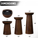 Pillar Candle Holders Set of 3， Wooden Candle Holders， Decorative Wood Candlestick Holders for Living Room, Table Centerpiece for Wedding, Christmas, Party, Home - 6", 8", 10" CEDARLUX