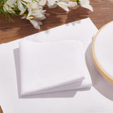 BENECREAT 14 Pieces White Cotton Embroidery Fabric, 7.9Inch Square Ramie Cotton Cloth for Handmade Embroidery Flower Pot Decoration BENECREAT