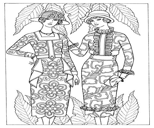 Creative Haven Art Deco Fashions Coloring Book (Adult Coloring Books: Fashion) Dover Publications
