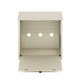 Furinno Peli Small Cat Litter Box Enclosure with Single Door, White Wash, Farmhouse-24 Inch Furinno