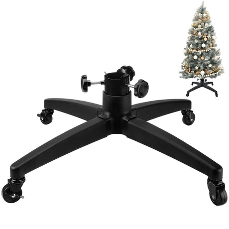 Chitidr Rolling Christmas Tree Stand for up to 9.8 Feet Tall Adjustable Artificial Fake Tree Stand Base with Casters Holder for Xmas Home Decoration Fit Chitidr