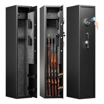 Pemberly Row Rifle Gun Safe with Quick Access Fingerprint for 5 Guns