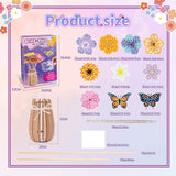 DIY Flower Craft Kits for Kids Ages 4-12 | Creative Arts and Crafts for Girls, Perfect Birthday & Holiday Gifts, Party Activities | Poke-in Art Supplies with 800+ Fabric Squares & Vase CACRTY