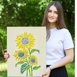DLY LIFESTYLE Large Sunflower Stencil for Painting (12x15 Inches) - Flower Stencils for Crafts Reusable for Walls, Fabric, Furniture - Wall Stencil - Floral Stencils for Painting on Wood DLY LIFESTYLE