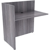 Lorell LLR18308 42 in. Laminate Contemporary Reception Desk Weathered Charcoal Lorell