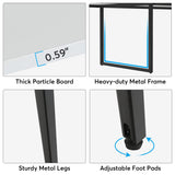 Tribesigns 8FT Conference Table, 94.48L x 47.24W x 29.52H Inches Large Boat Shaped Meeting Seminar Table with Cable Grommets, Modern Conference Room Table for Office Tribesigns