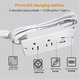 YYJ Vanity Desk with Mirror and Lights, with Chair, Modern High Capacity Makeup Vanity with 3 Drawers, Makeup Table with Power Outlet and 10 Lights for Bedroom,Makeup Room, White YYJ