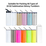 PYD Life 20 Pack Sublimation Tumblers 20 OZ Gift Boxes Blanks Matte White 3.15" x 3" x 11.8" 20 OZ Sublimation Skinny Tumblers Packing Boxes Blanks for Heat Press Transfer PYD Life