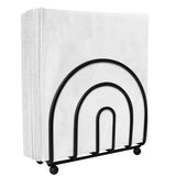 Blue Donuts Classic Arc Collection Napkin Holder – Napkin Holders for Tables, Farmhouse Napkins Holder, Dining Table Napkin Holders for Kitchen, Black Blue Donuts