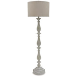 Signature Design by Ashley Bernadate Cottage 61" Candlestick Design Floor Lamp, Whitewash Signature Design by Ashley
