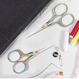 Small Sewing Scissors Sharp Embroidery Crochet Scissors, 2 Piece crochet accessories Yarn fabric scissors for Needlework Arts & Crafts DIY Tools YVAOG