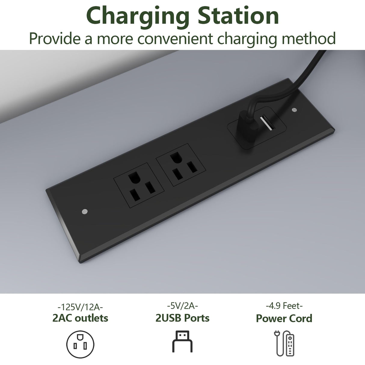 Gyfimoie 9 Drawer Dresser with Power Outlet, Dresser with LED Light, Modern Chest of Drawers for Closet, Double Wide Drawer Organizer Cabinet for Bedroom, Living Room (Grey, 9 Drawers) Gyfimoie