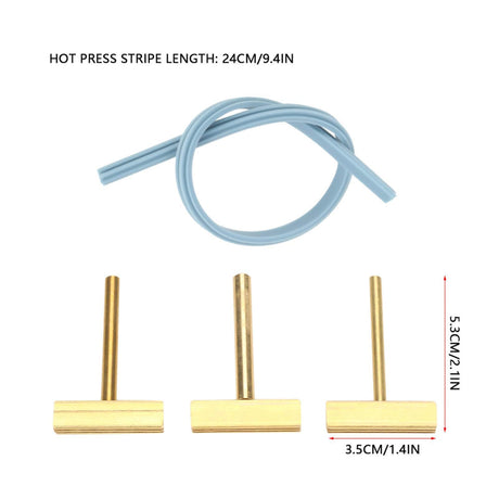 3pcs/set 30W/40W/60W T Soldering Iron Tips,T Tip Soldering Iron Brass Silicon with Hot Press Stripe LCD Screen Flex Ribbon Cable Repair,for LCD Screen Flexed Cable Repair Repair Soft Wire SALUTUYA