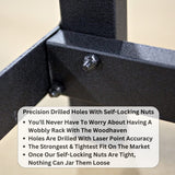 Woodhaven 12 Foot 3/4 Cord Black Outdoor Wood Rack With Optional Seasoning Cover - Heavy Duty Metal Log Rack For Storing Wood - Black Powder Coat Finish (Cover) Woodhaven