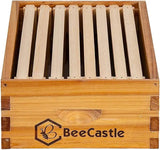 BeeCastle 8 Frame Assembled Medium Honey Super Bee Hive Box with Beehive Frames ＆ Beeswax Coated Foundation Sheets BeeCastle