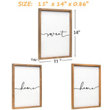 Heiple Set of 3 Framed Farmhouse Home Sweet Home Sign 11"x14" Above Bed Wall Decor for Bedroom Decor and Living Room Wall Art Wood Signs (Brown, 11''x14) Heiple