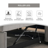 FENFSHE Futon Sofa Bed, Modern Velvet 3 in 1 Sleeper Sofa Couch Bed, Pullout Couch Bed with Adjustable Backrest, Storage Pockets and Toss Pillows for Living Room, Bedroom (Grey) FENFSHE