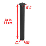 MBQQ Furniture Legs H28 Rustic Decory Table Legs,Heavy Duty Metal Desk Legs,Dining Table Legs,Set of 4 Black,DIY Iron Legs MBQQ