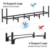 5.3ft Outdoor Indoor Firewood Rack Holder for Fireplace Wood Storage, Adjustable Fire Log Stacker Stand, Heavy Duty Logs Stand Stacker Holder for Fireplace Metal Lumber Storage Carrier Organizer NANANARDOSO