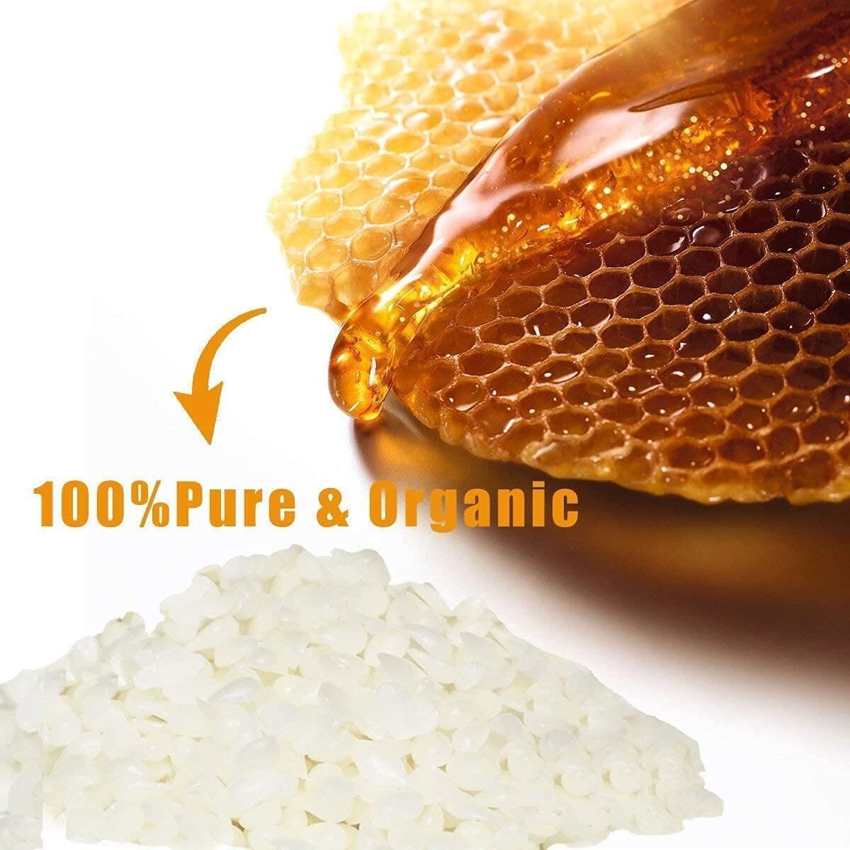 fclayvts 5 LB White Beeswax Pellets, Bulk Beeswax Beads (80 OZ), Unscented, Candle Making Supplies fclayvts