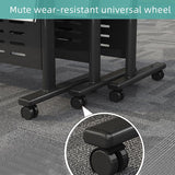 Oppiiwee Folding Conference Room Table, Mobile Training Table with Wheels, Flip Top Rolling Seminar Meeting Table for Office,Meeting Room,classr (Yellow, 55×16×30in) Oppiiwee