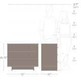 Prepac Finnley 3-Drawer Nightstand in Natural Oak, Extra-Wide Bedside Tables with Storage, Set of 2, Modern End Tables for Home, Bedroom, Living Room, 16" D x 31" W x 26.75" H Prepac