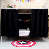 NKM 2pcs Blackout Bottom bunk Bed Curtain,bunkbed Curtains for The Bottom bunk,Dorm Bed Curtains with Black Shading Coating for Students Single Sleeper NKM
