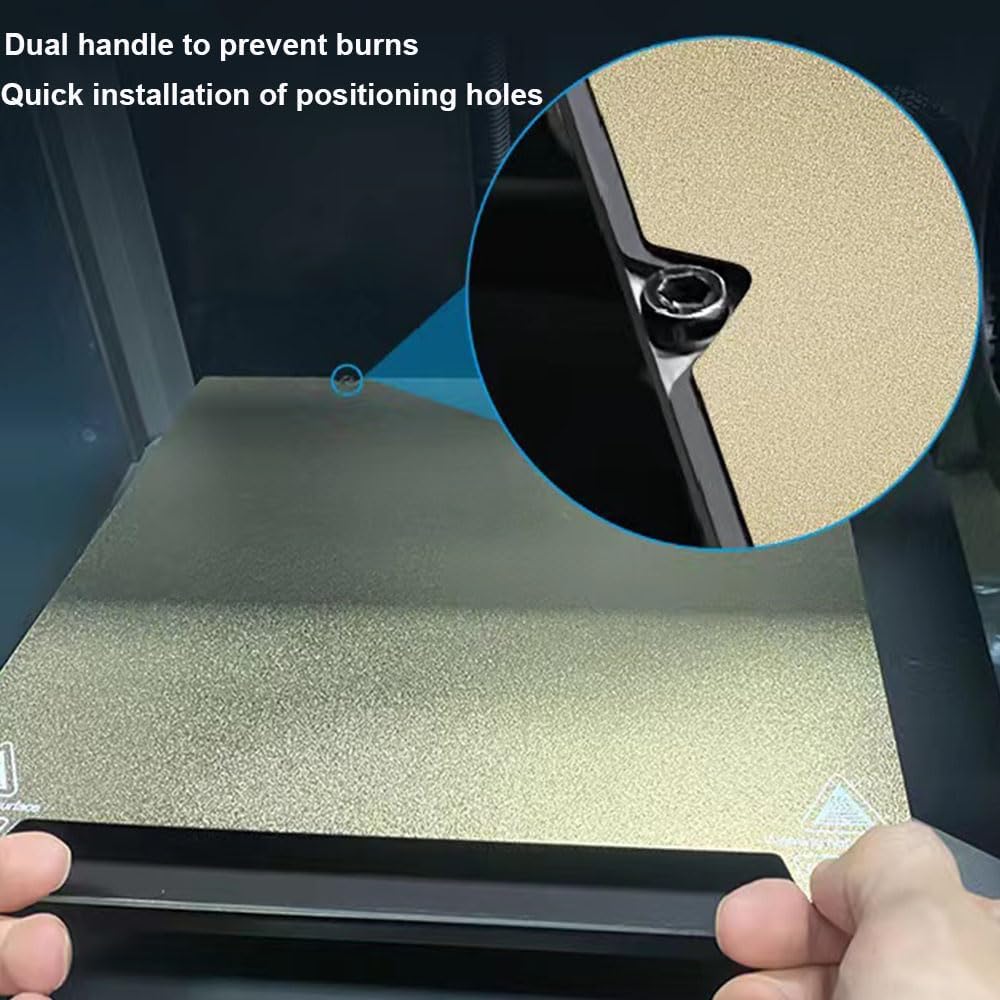 HzdaDeve Textured PEI Build Sheet Smooth PEY Plate with Position Slot 235X235mm Spring Steel Print Bed for Ender 3 V3 SE/Ender 5 S1/Ender 3 S1 Pro/Ender 3 S1/Ender 3 V2 Neo/SV05/SV06 HzdaDeve