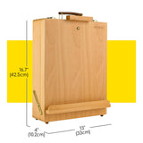 MEEDEN Extra-Large Tabletop Easel, Solid Beech Wood Table Top Easels for Painting Canvas, Sketchbox Easel, Table Art Easel for Adults & Artist, Art Supplies Storage Box,Hold Canvas Up to 28" MEEDEN