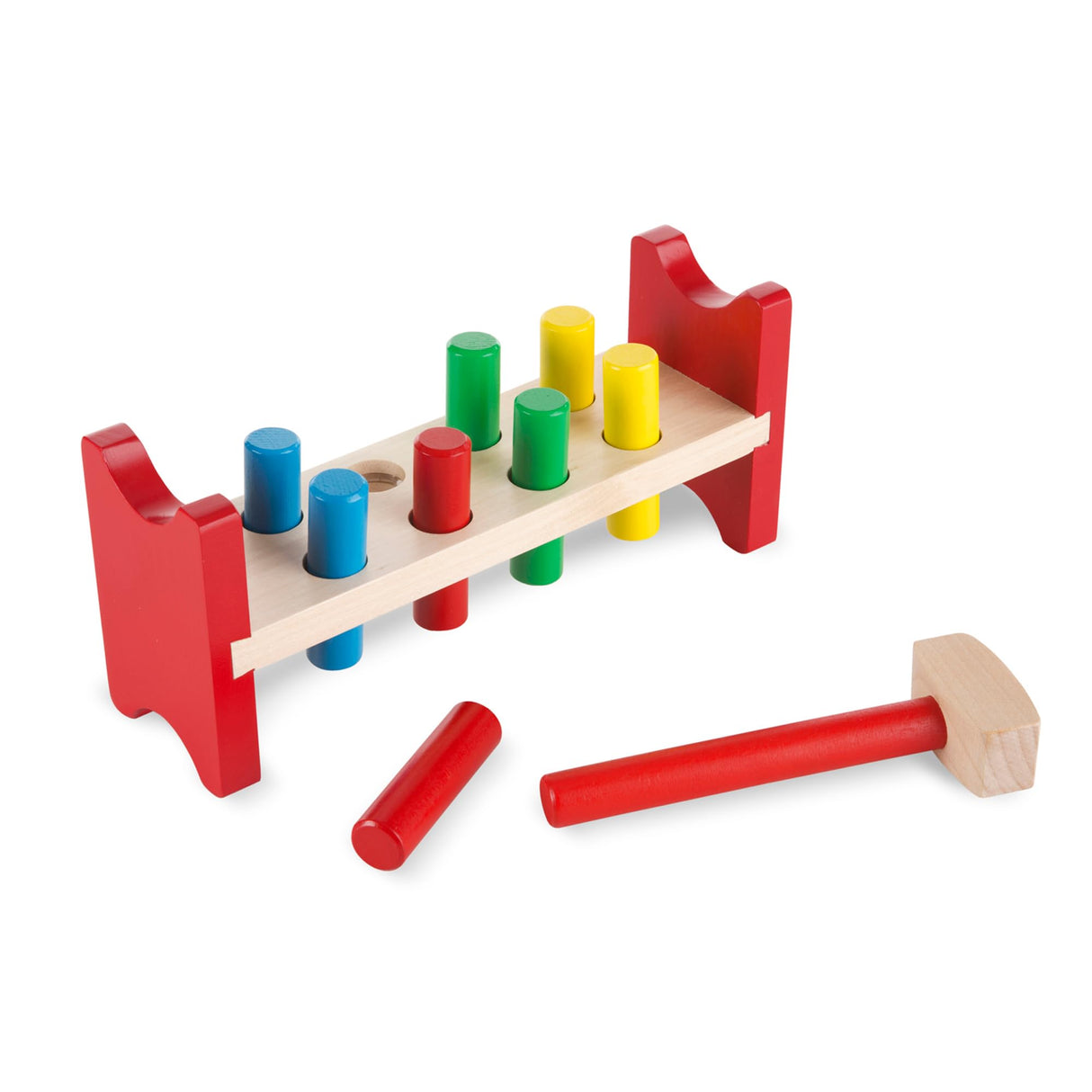 Melissa & Doug Deluxe Wooden Pound-A-Peg Toy With Hammer - FSC Certified Melissa & Doug