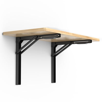 Ultrawall Wall Mounted Folding Workbench, Heavy Duty Foldable Work Table, Collapsible Desk for Workshop, Garage, Office, Home, Holds Up to 550LBS, 32”X18”