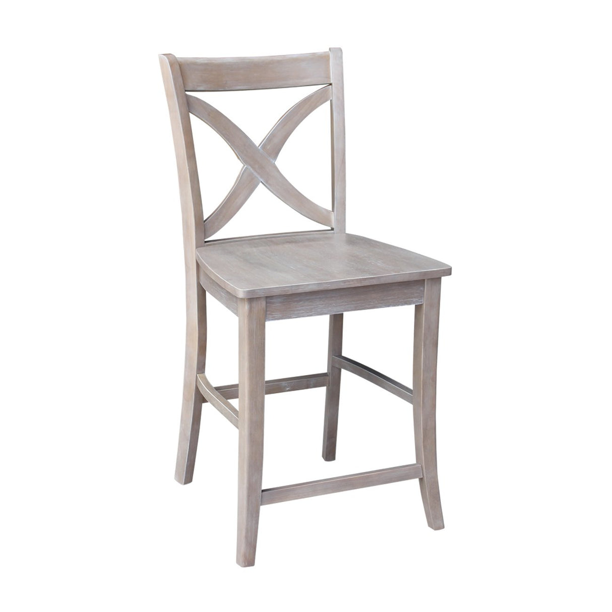 International Concepts Cosmo Stool Barstool, Washed Gray Taupe IC International Concepts