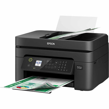 Epson Workforce WF-2830 Wireless Color Inkjet All-in-One Printer, Print Scan Copy and Fax, Automatic 2-Sided Printing, 1. 4" Color LCD, 100-sheet Paper Tray, Wi-Fi Direct Connectivity, Black