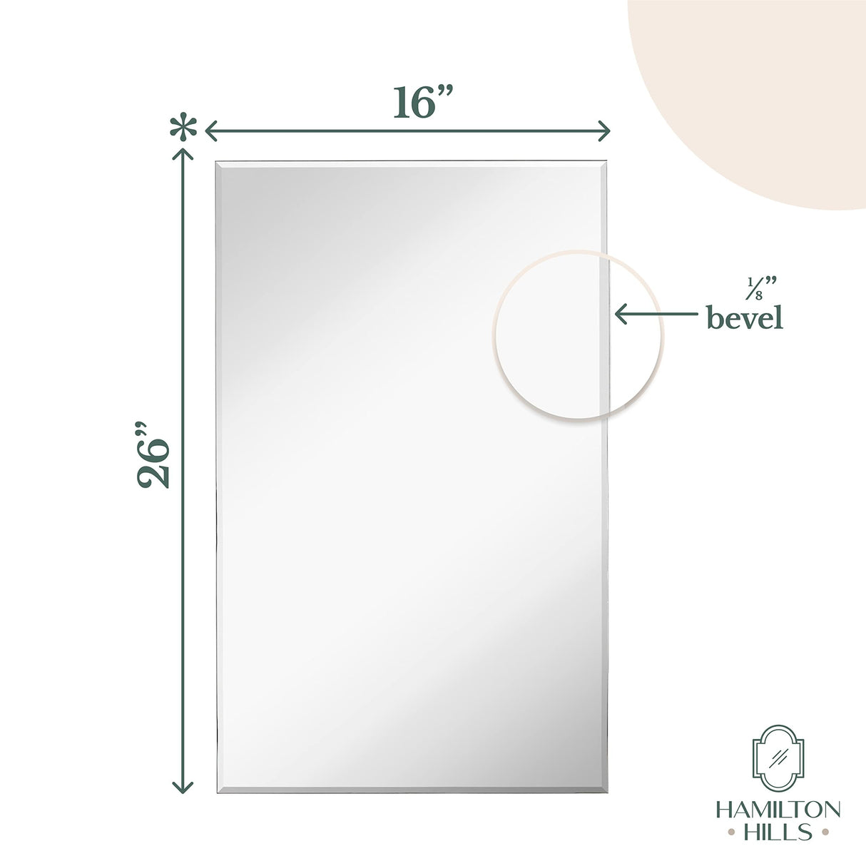 Hamilton Hills 16x26 Inch White Recessed Bathroom Medicine Cabinet with Mirror - Beveled Bathroom Cabinet Organizer with Shelves - Farmhouse Wall Mounted Hanging Medicine Mirror Unit Hamilton Hills
