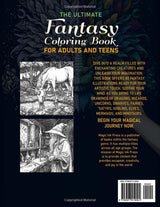 The Ultimate Fantasy Coloring Book for Adults and Teens: Color 80 Stunning Illustrations of Magical Creatures such as Dragons, Mermaids, and Fairies ... Stress Relief, and Creative Expression WoodArtSupply