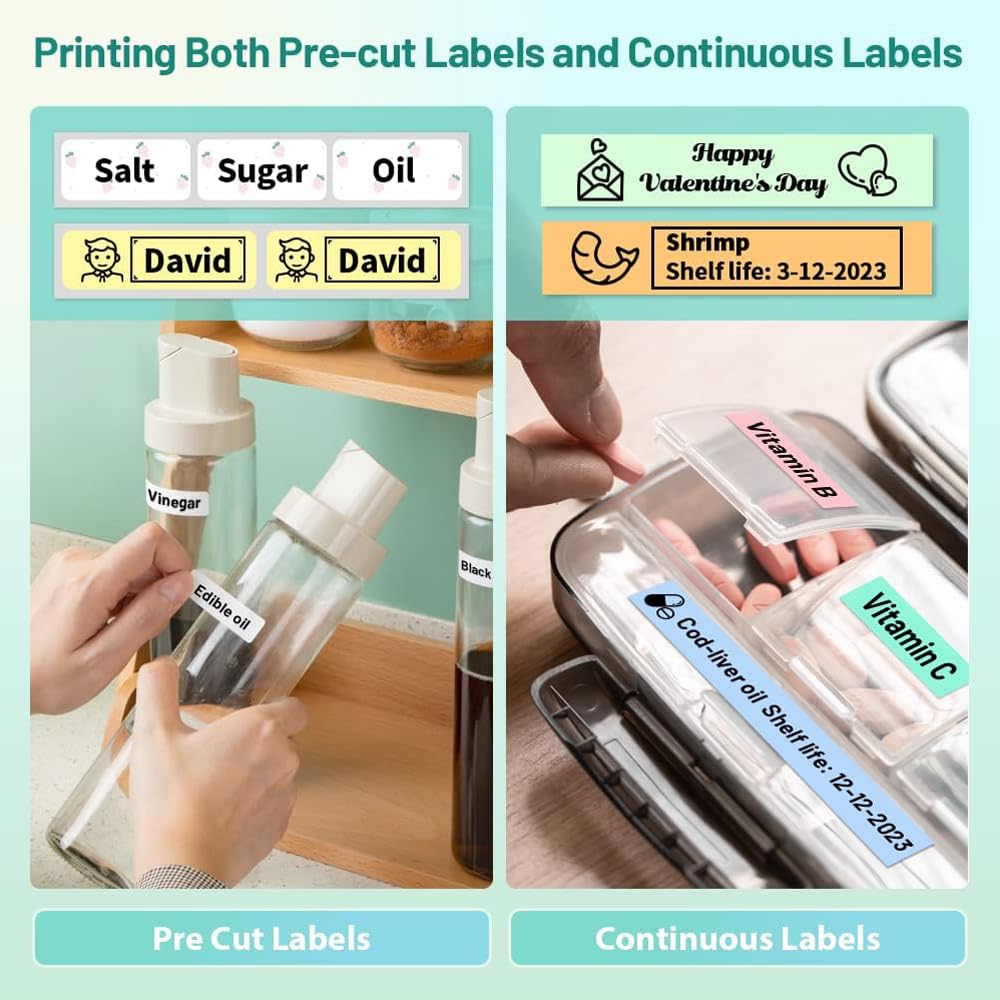 Phomemo D30 Label Maker Machine, Portable Bluetooth Mini Label Printer, Smart Phone Handheld Thermal Sticker Small Labeler Multiple Templates Font Icon Inkless for Home Office Phomemo