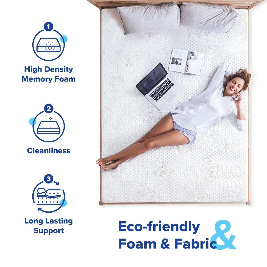 Olee Sleep Cal King Mattress, 10 Inch Gel Memory Foam Mattress, Gel Infused for Comfort and Pressure Relief, CertiPUR-US Certified, Bed-in-a-Box, Medium Firm, Blue, Cal King Size Olee Sleep