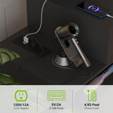 Besiost Vanity Desk, Small Vanity Desk with Power Outlet, Makeup Desk with Drawers and Cabinets, Vanity Set with Storage Shelves for Bedroom, No Mirror, White Besiost