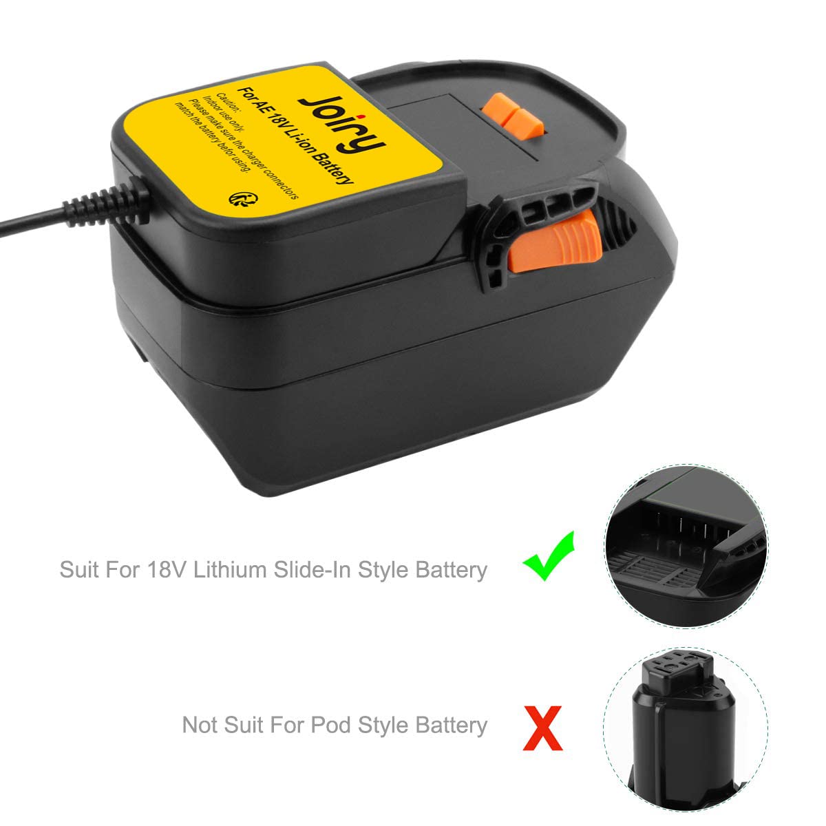 Joiry 18V Lithium Battery Charger for Ridgid R840083 R840087 R840086 R840089 AC840085 AC840086 AC840089 Joiry