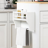 JassmiPkwy 77.8'' Rolling Kitchen Island with Extendable Dining Table for 2-4, 2 in 1 Kitchen Islands Cart on Wheels, Storage Cabinet with Drawer, 2-Tier Storage Shelf, White JassmiPkwy