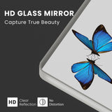 JISOSO Brushed Nickel Bathroom Mirror, 55x36 Inch Silver Metal Frame Mirror Wall Mounted, Rounded Rectangle Bathroom Vanity Mirror, Tempered Glass, Anti-Rust, Horizontal/Vertical JISOSO